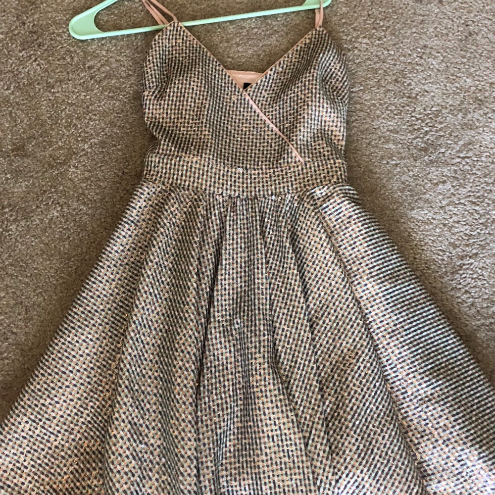 Short silver dress